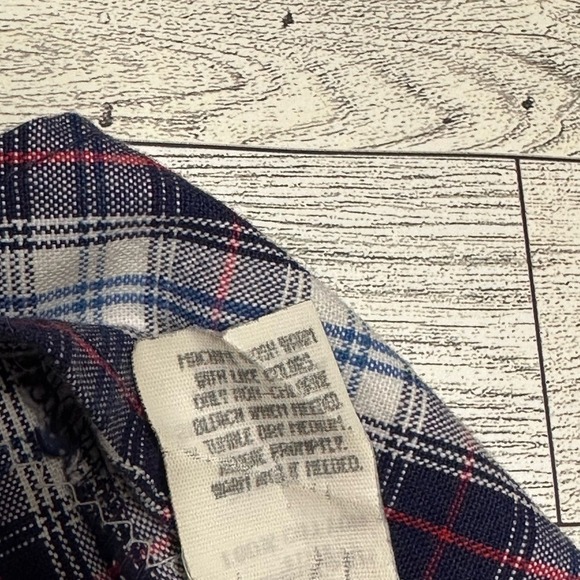 Vintage OshKosh B'gosh Blue Plaid Overalls | 6-9 Months - Picture 4 of 4